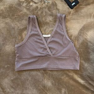 Brown crop top